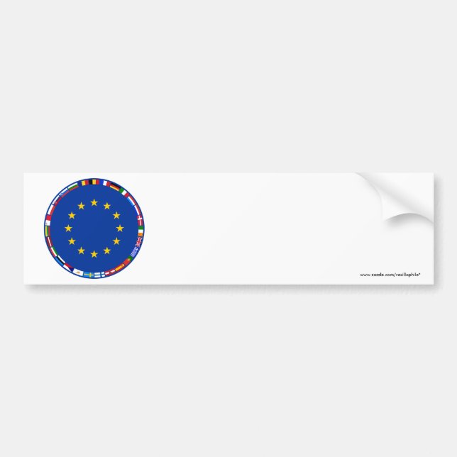 Europäische Gewerkschafts-Flaggen Autoaufkleber (Vorne)