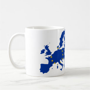 Europäische Gewerkschafts-Flaggen-Karte Kaffeetasse