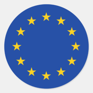 Europäische Gewerkschafts-Sterne Runder Aufkleber