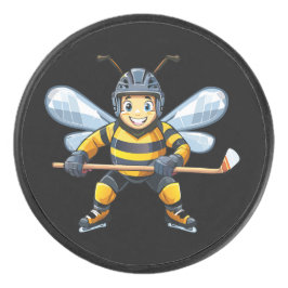 Europäische Honigbiene (Apis mellifera) Eishockey Puck