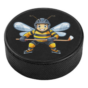 Europäische Honigbiene (Apis mellifera) Eishockey Puck