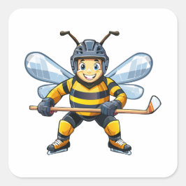 Europäische Honigbiene (Apis mellifera) Quadratischer Aufkleber