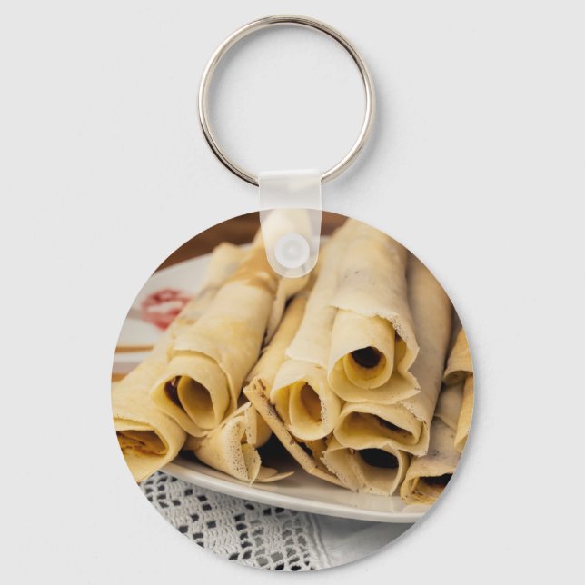 Europäische Pfannkuchen Schlüsselanhänger (Vorderseite)