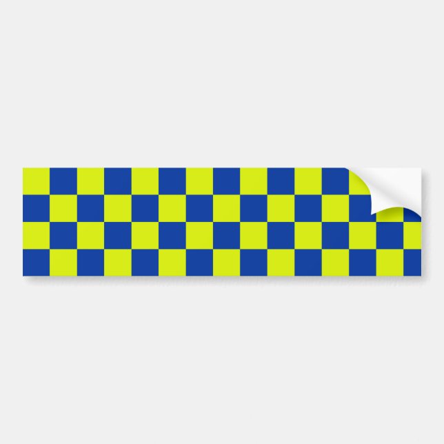 Europäische Polizeiautos Viereckfarben Autoaufkleber (Vorne)