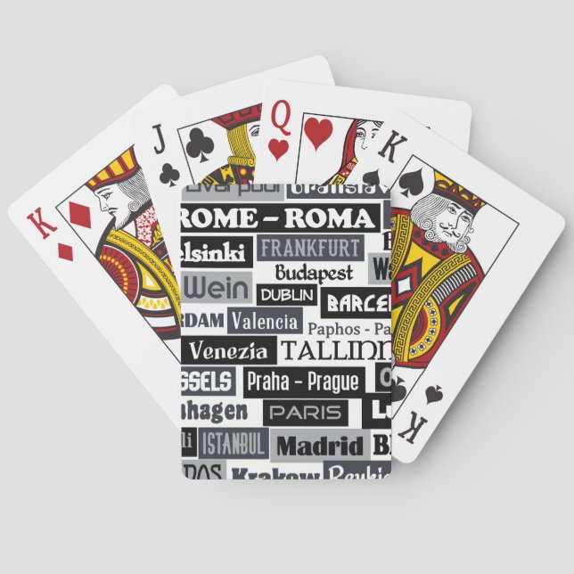 Europäische Reisende individuelle Spielkarten (Rückseite)