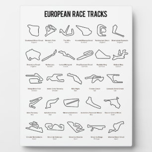 Europäische Rennstrecken Fotoplatte