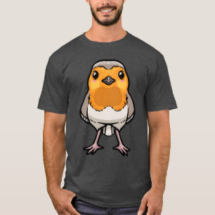 Europäische Robin Bird Kawaii Emoticon Junge Famil T-Shirt