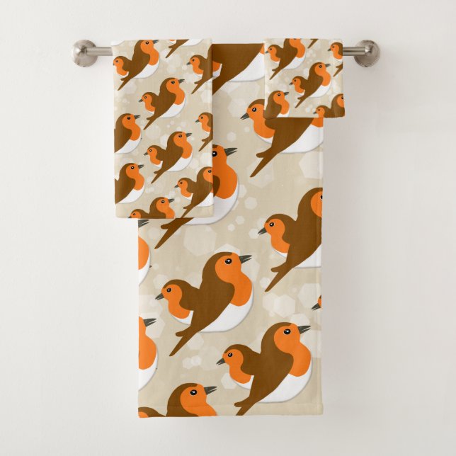 Europäische Robins Badhandtuch Set (Insitu)