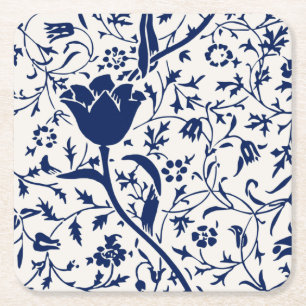 Europäische Tulip Floral Tile Rechteckiger Pappuntersetzer