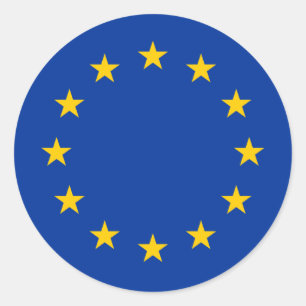 Europäische Union EU-Flagge Runder Aufkleber