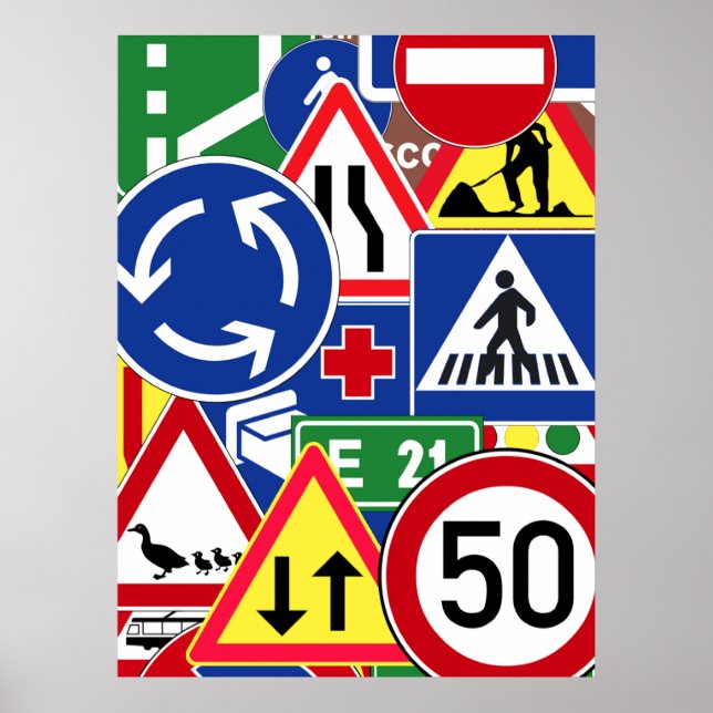 Europäische Verkehrsstitelkollektion Poster (Vorne)