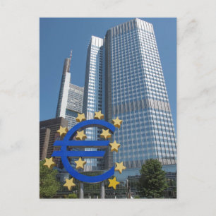 Europäische Zentralbank in Frankfurt Postkarte