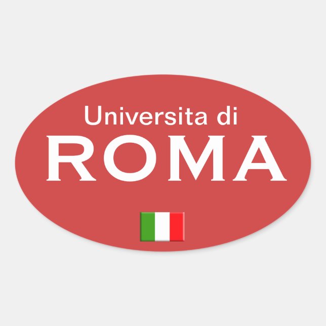 Europäischer Aufkleber für die Universität Rom (Vorderseite)