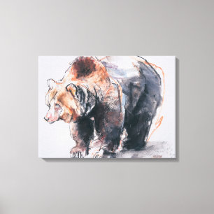 Europäischer Braunbär 2001 Leinwanddruck
