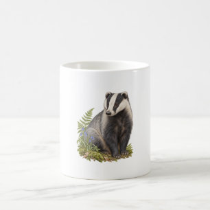 Europäischer Dachs-Geschenk mit Blauglocken und Fa Kaffeetasse