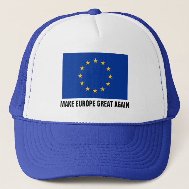 Europäischer Gewerkschaftsflaggenhut | MACHEN Truckerkappe (Vorderseite)