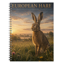 Europäischer Hase Wiese TIERE Notizblock