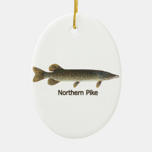 Europäischer Hecht (betitelt) Keramik Ornament
