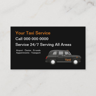 Europäischer moderner Taxi-Service Visitenkarte