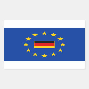Europäischer Rechteckiger Aufkleber