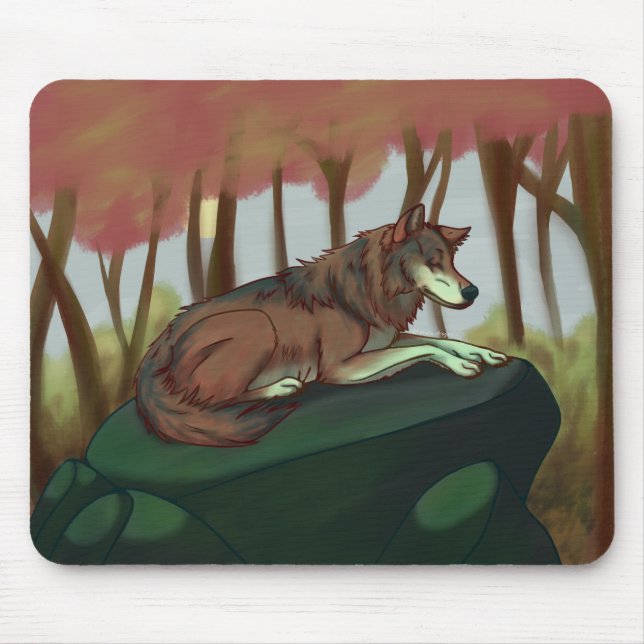 Europäischer Wolf Mousepad (Vorne)