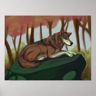 Europäischer Wolf Poster