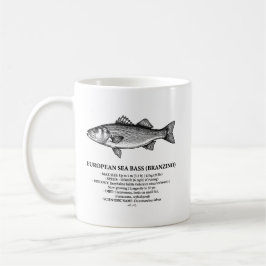 Europäischer Wolfsbarsch Branzino Vintage  Kaffeetasse