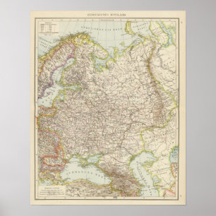 Europaisches Russland - Karte von Europa und von Poster