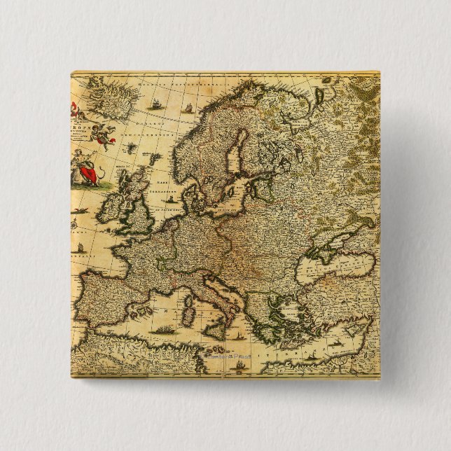 EuropaPanoramakarte Europa Button (Vorderseite)