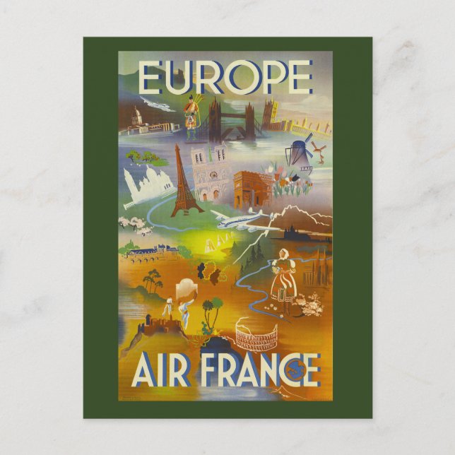 Europareisepostkarte Postkarte (Vorderseite)