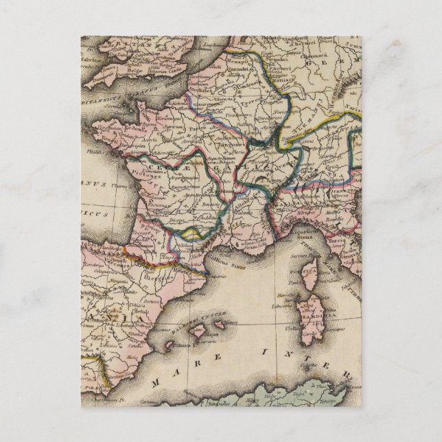 Europe Atlas Map Postkarte (Vorderseite)