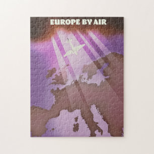 Europe by Air Vintage Reiseplakat.