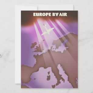 Europe by Air Vintage Reiseplakat.