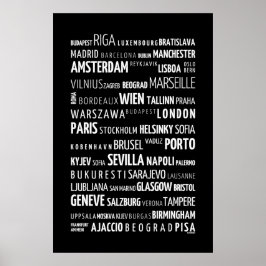 Europe cities poster