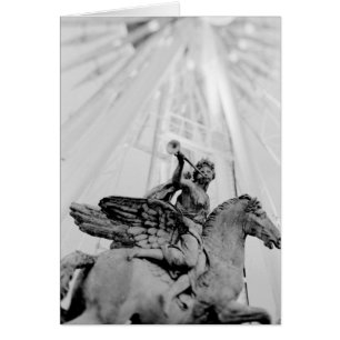 Europe, France, Paris. Statue et roue de Ferris, 2