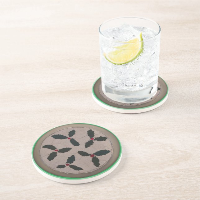 Europe Holly Cust. Dessous de verre de mosaïque de (Côté)
