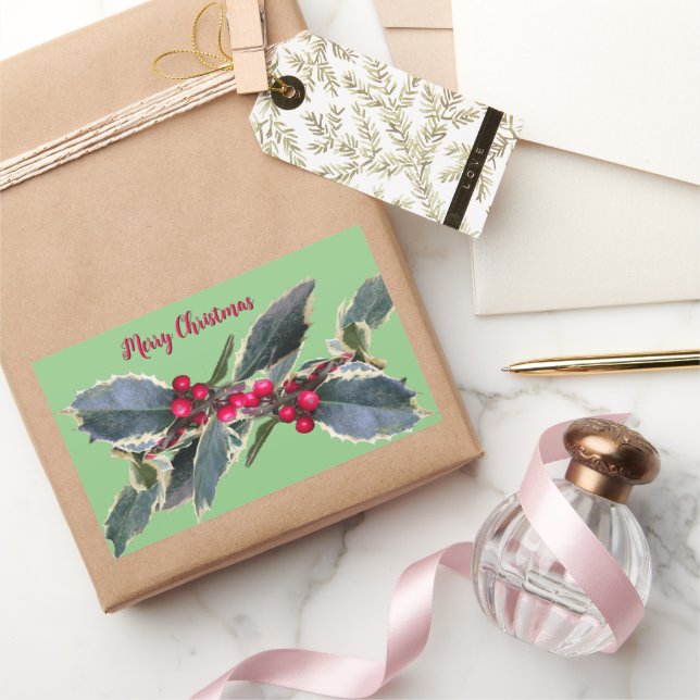 Europe Holly Cust. Sticker vert (Cadeaux)