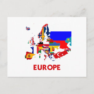 EUROPE MAP POSTKARTE