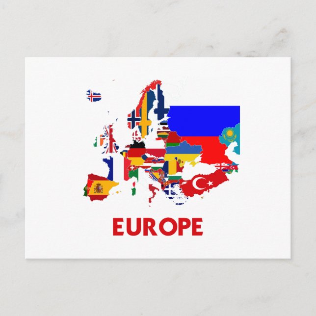 EUROPE MAP POSTKARTE (Vorderseite)