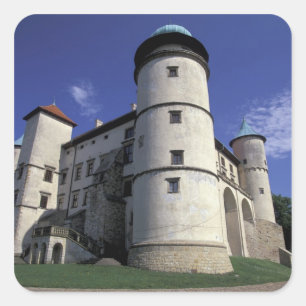 EUROPE, Polen, Karpaten Mts., Nowy Wisnicz Quadratischer Aufkleber