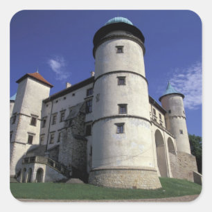 EUROPE, Polen, Karpaten Mts., Nowy Wisnicz Quadratischer Aufkleber