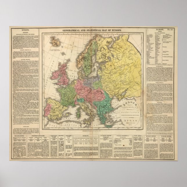 Europe Religion Atlas Karte Poster (Vorne)