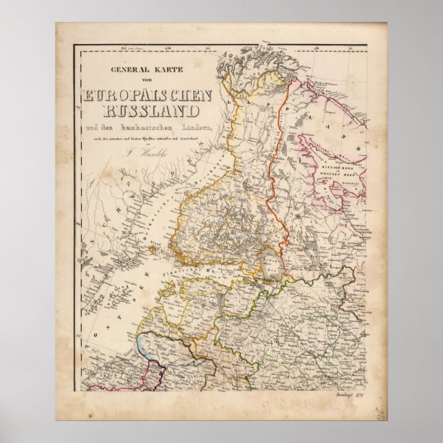 Europe, Russia, Finland Poster (Vorne)