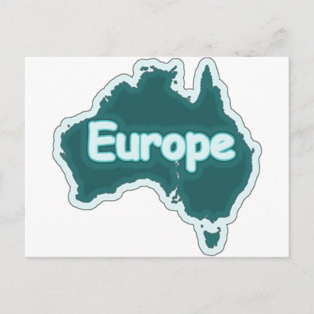 Europe? Stupid Funny Postkarte (Vorderseite)