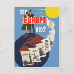 Europe Travel France Rome Italie Carte postale Vin