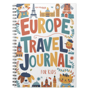 Europe Travel Journal für Kinder Notizblock