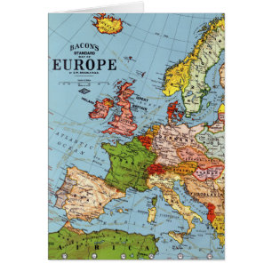 Europe vintage Carte générale du XXe siècle