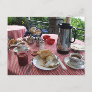European Breakfast Postcard Postkarte