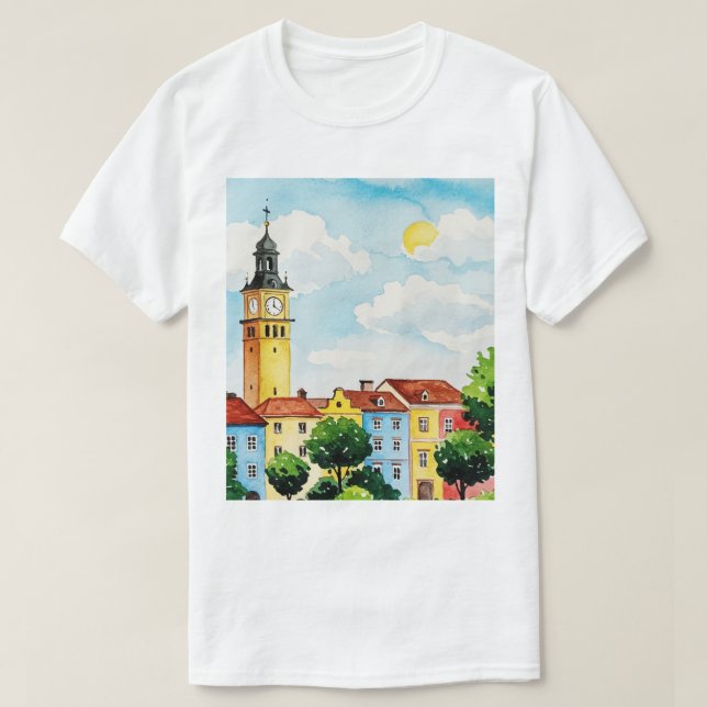 European cityscape T-Shirt (Design vorne)