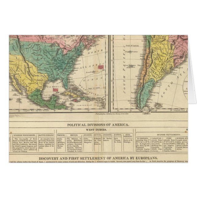 "European Discovery America Atlas Map" (Vorderseite (Horizontal))